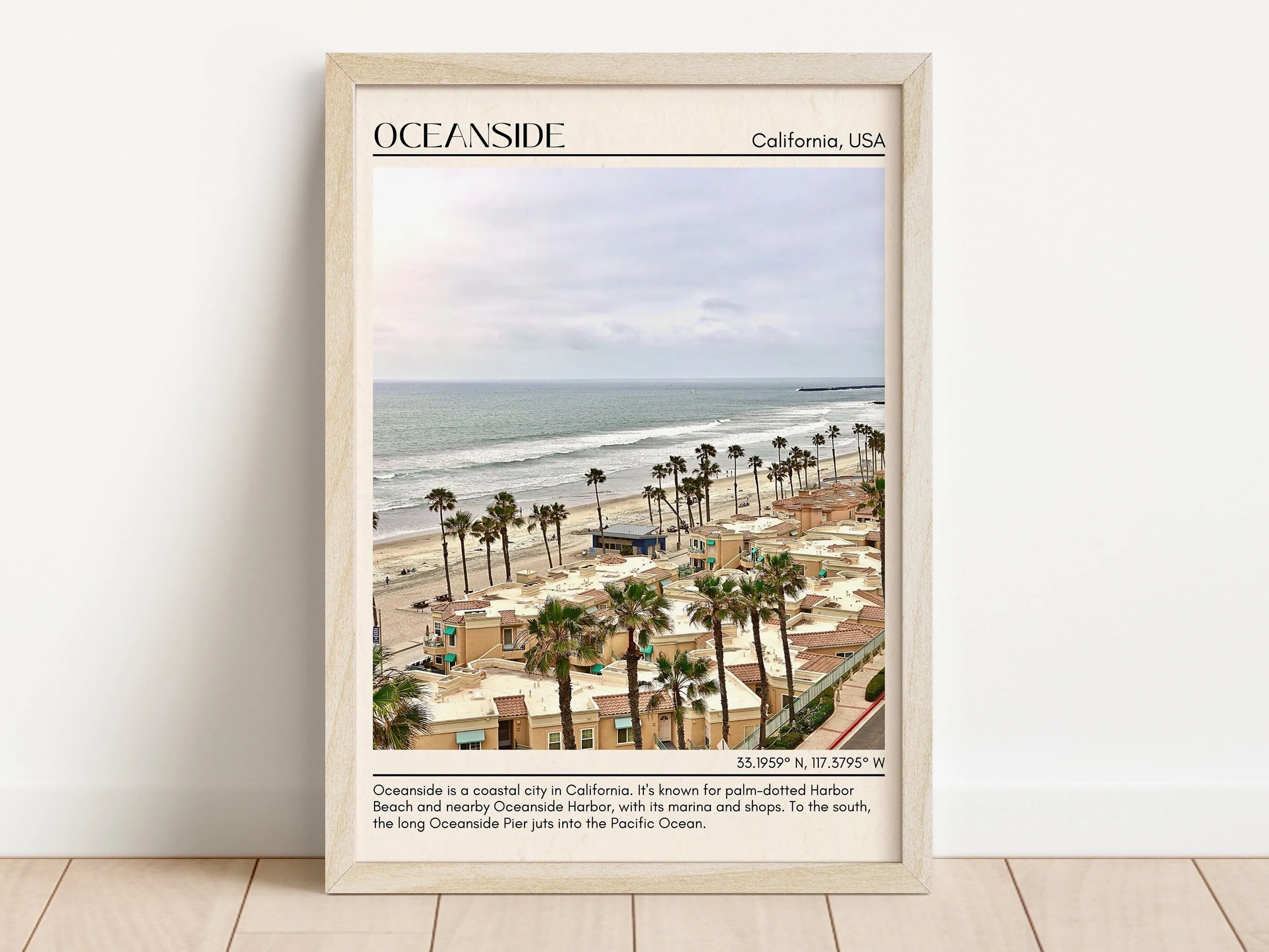 Oceanside Minimal Wall Art, California, USA