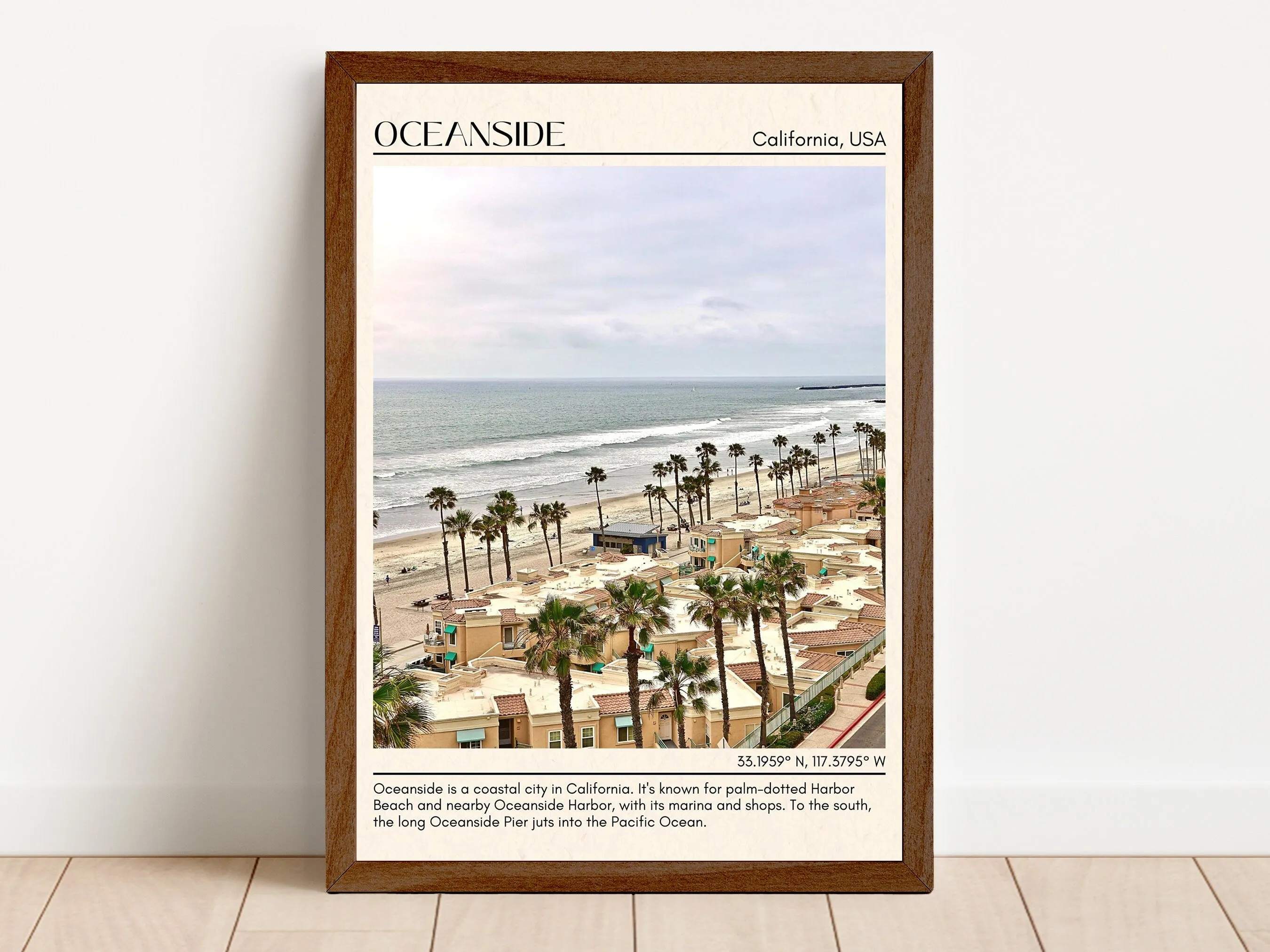 Oceanside Minimal Wall Art, California, USA