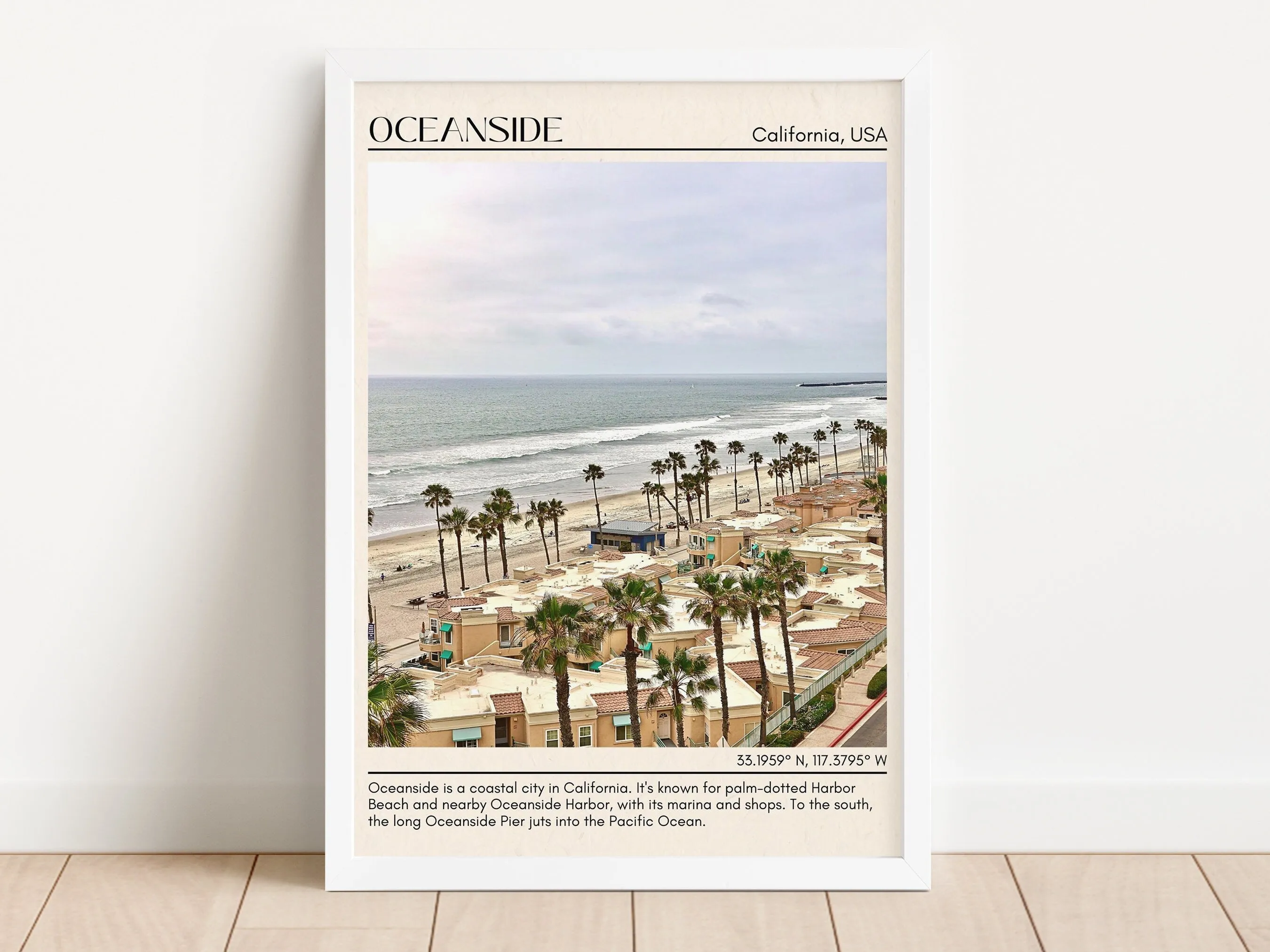 Oceanside Minimal Wall Art, California, USA