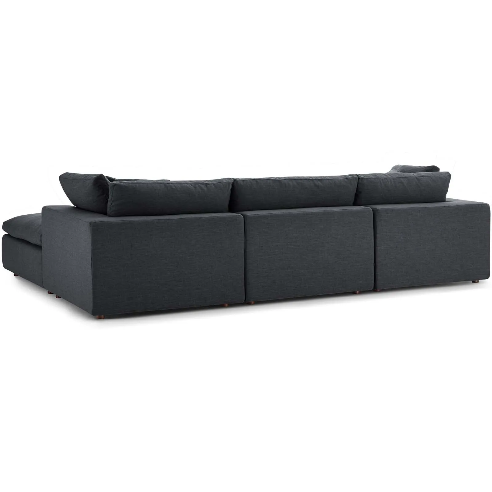 On A Cloud Sectional - Dark Grey Linen