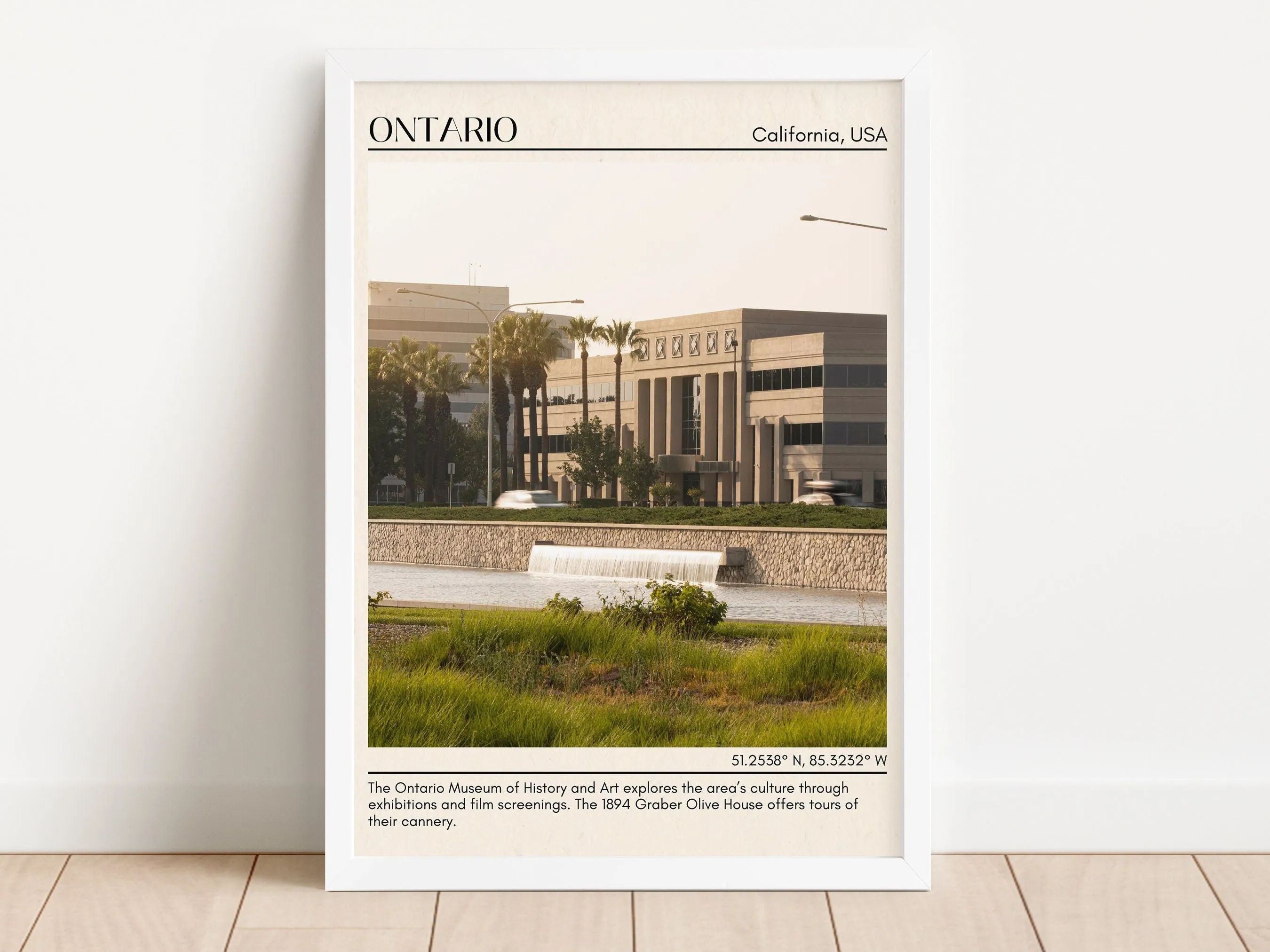 Ontario Minimal Wall Art, California, USA