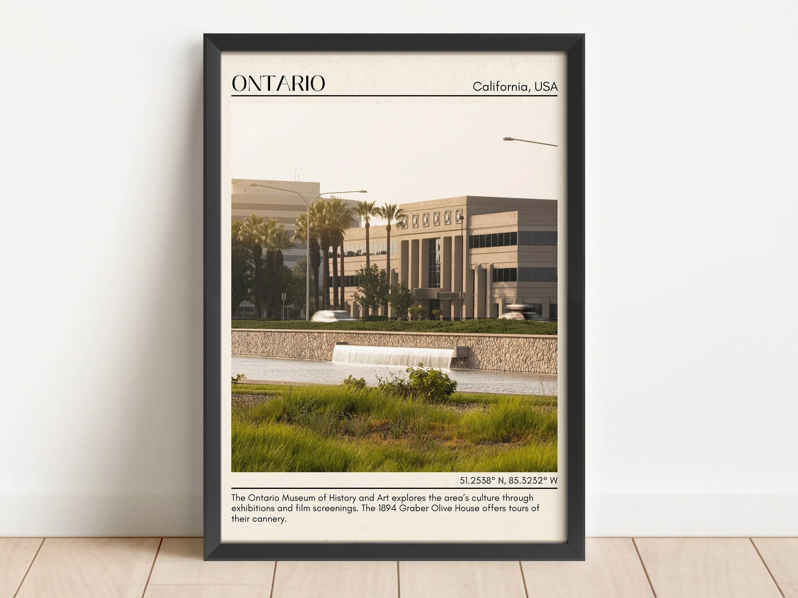 Ontario Minimal Wall Art, California, USA