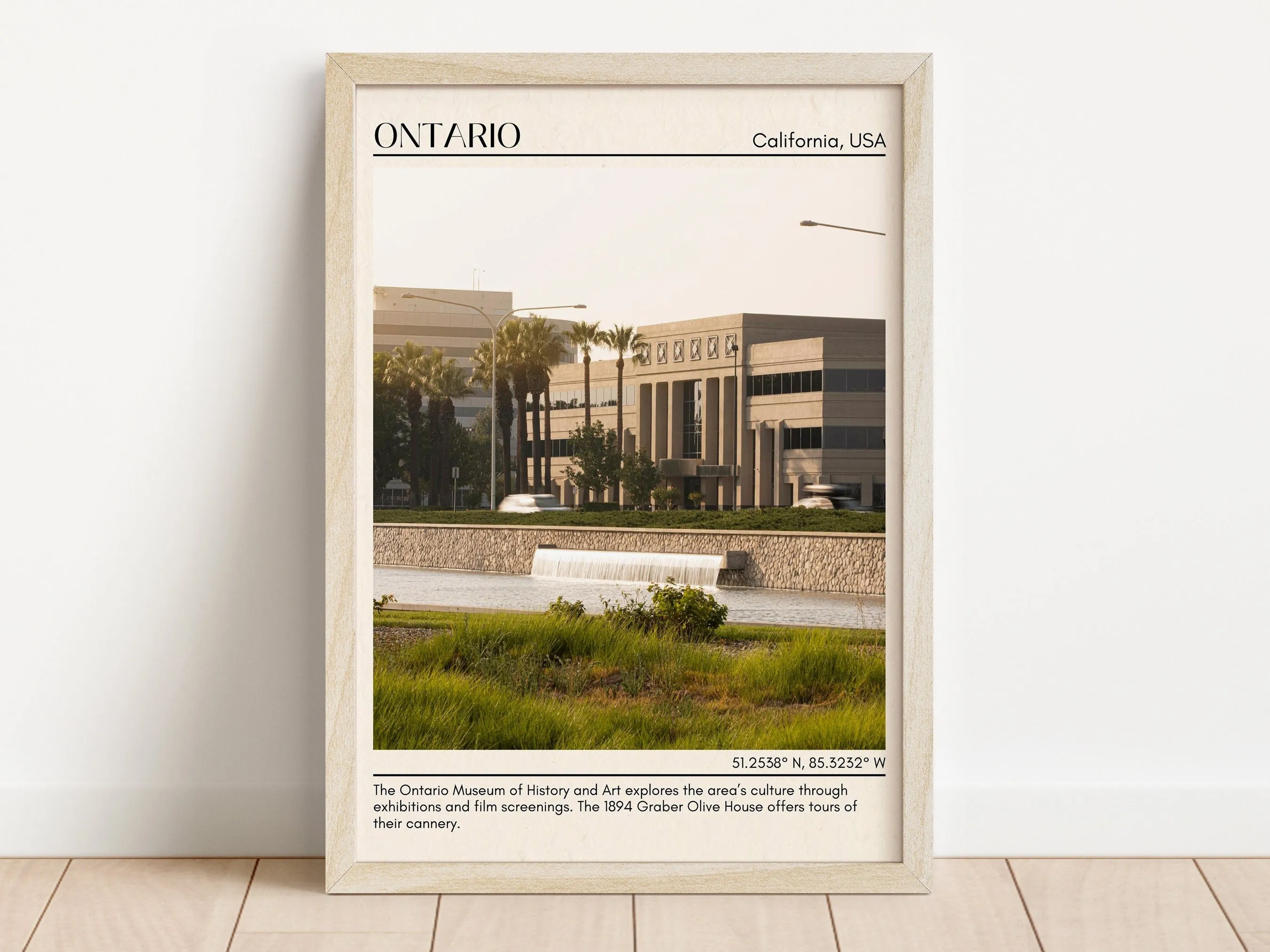 Ontario Minimal Wall Art, California, USA