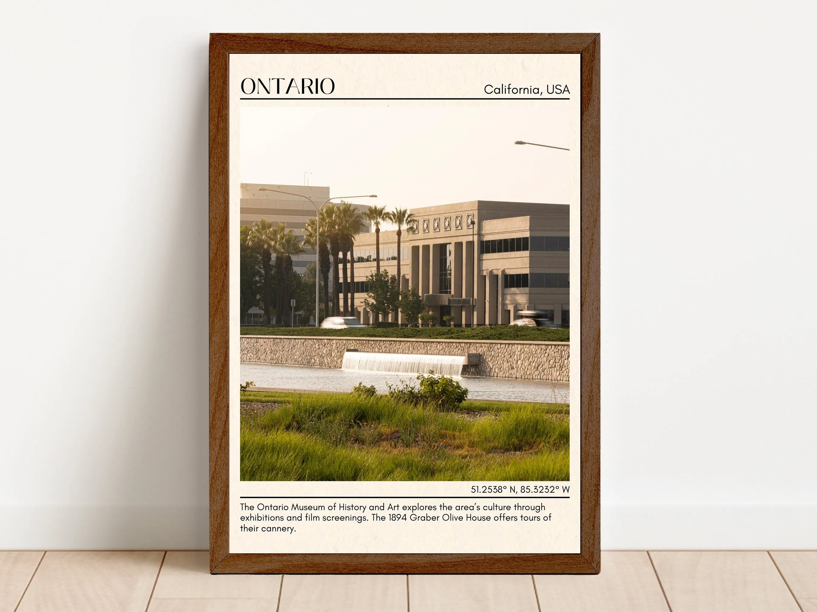 Ontario Minimal Wall Art, California, USA