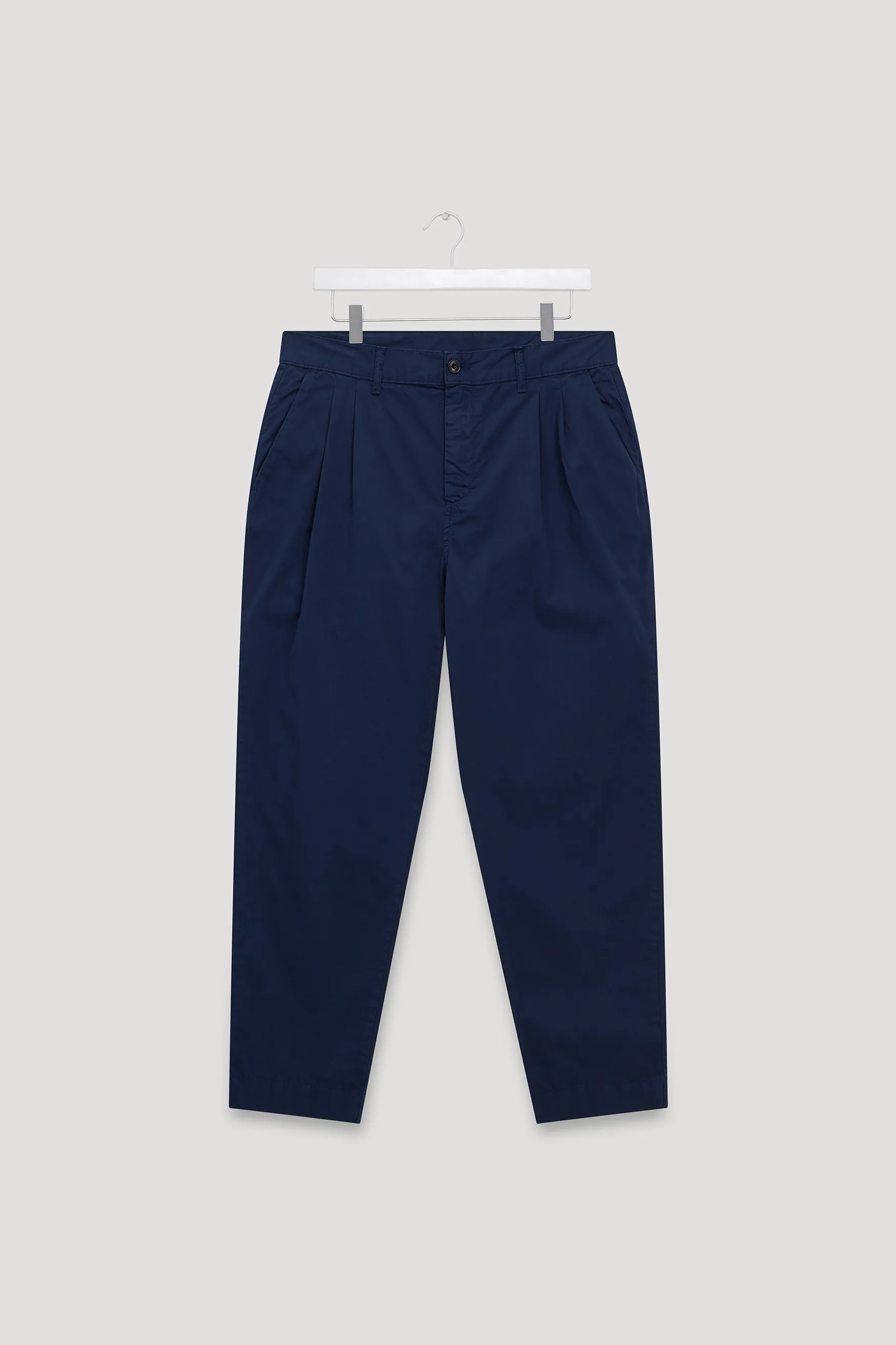 Organic Twill Double Pleated Trouser