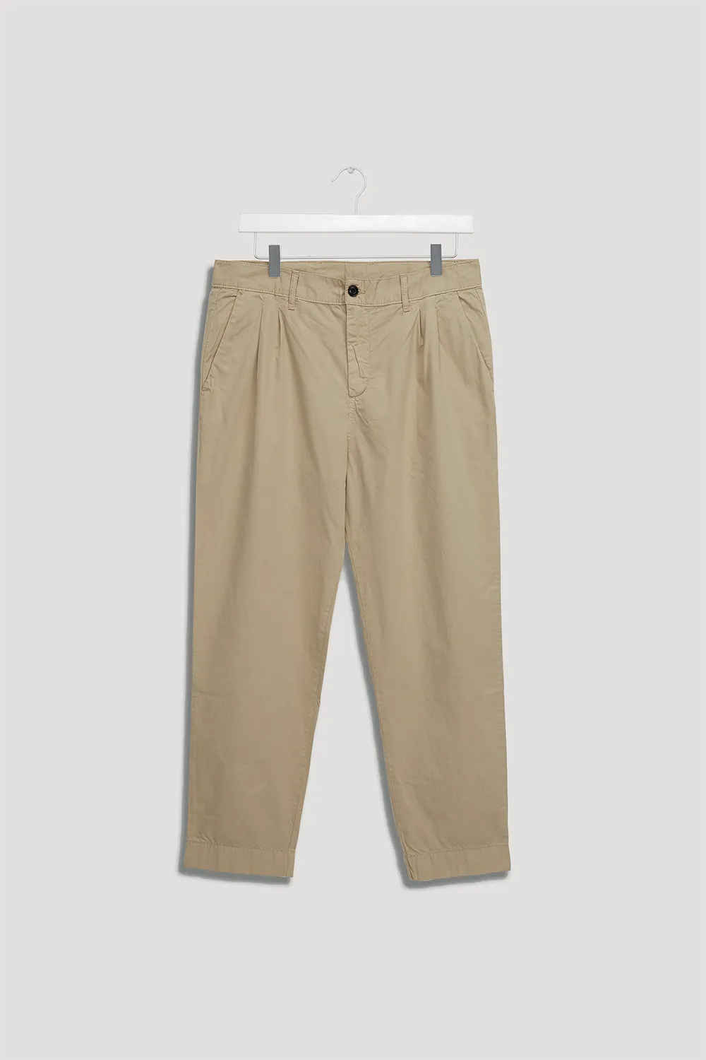 Organic Twill Double Pleated Trouser