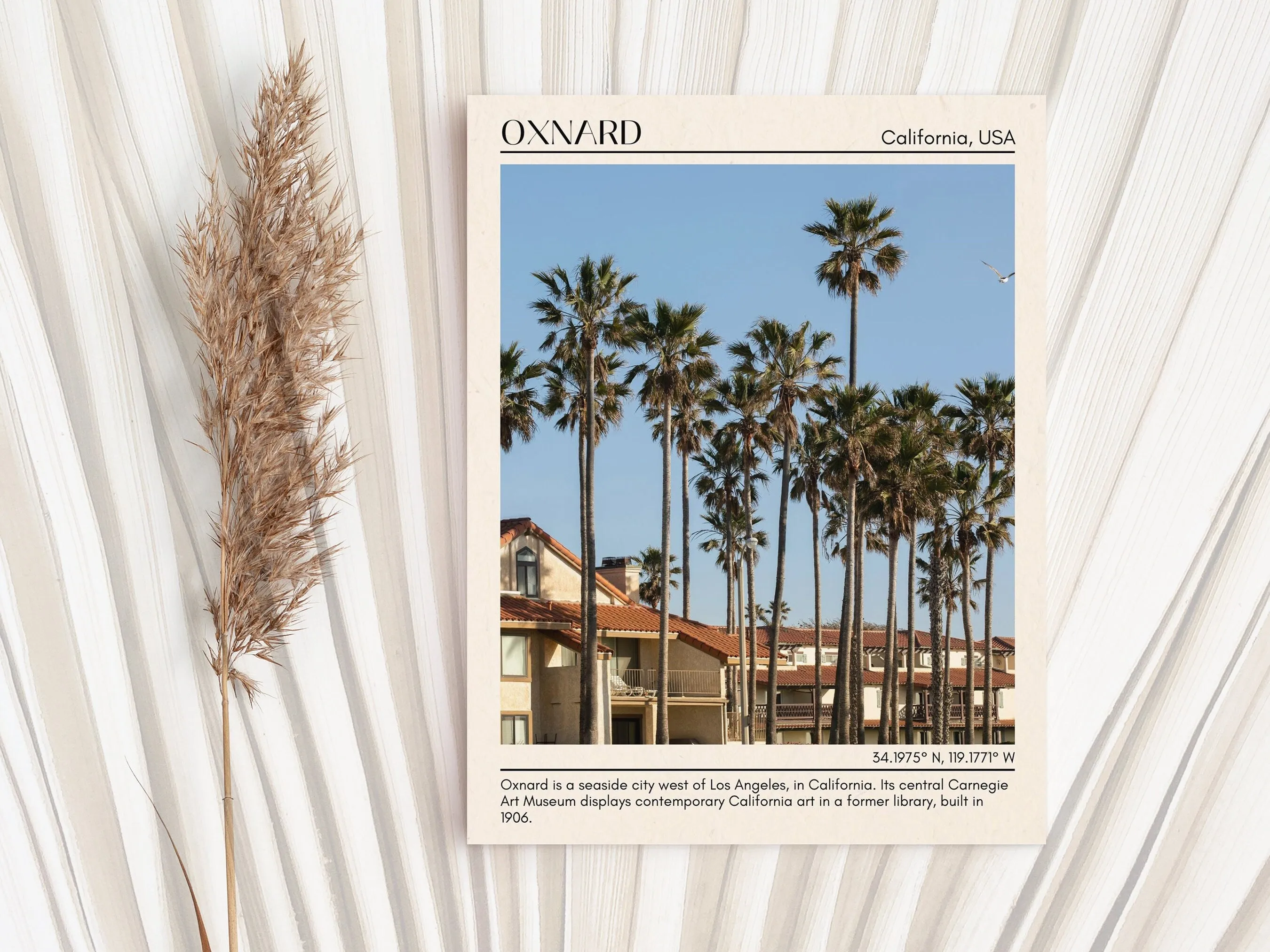 Oxnard Minimal Wall Art, California, USA