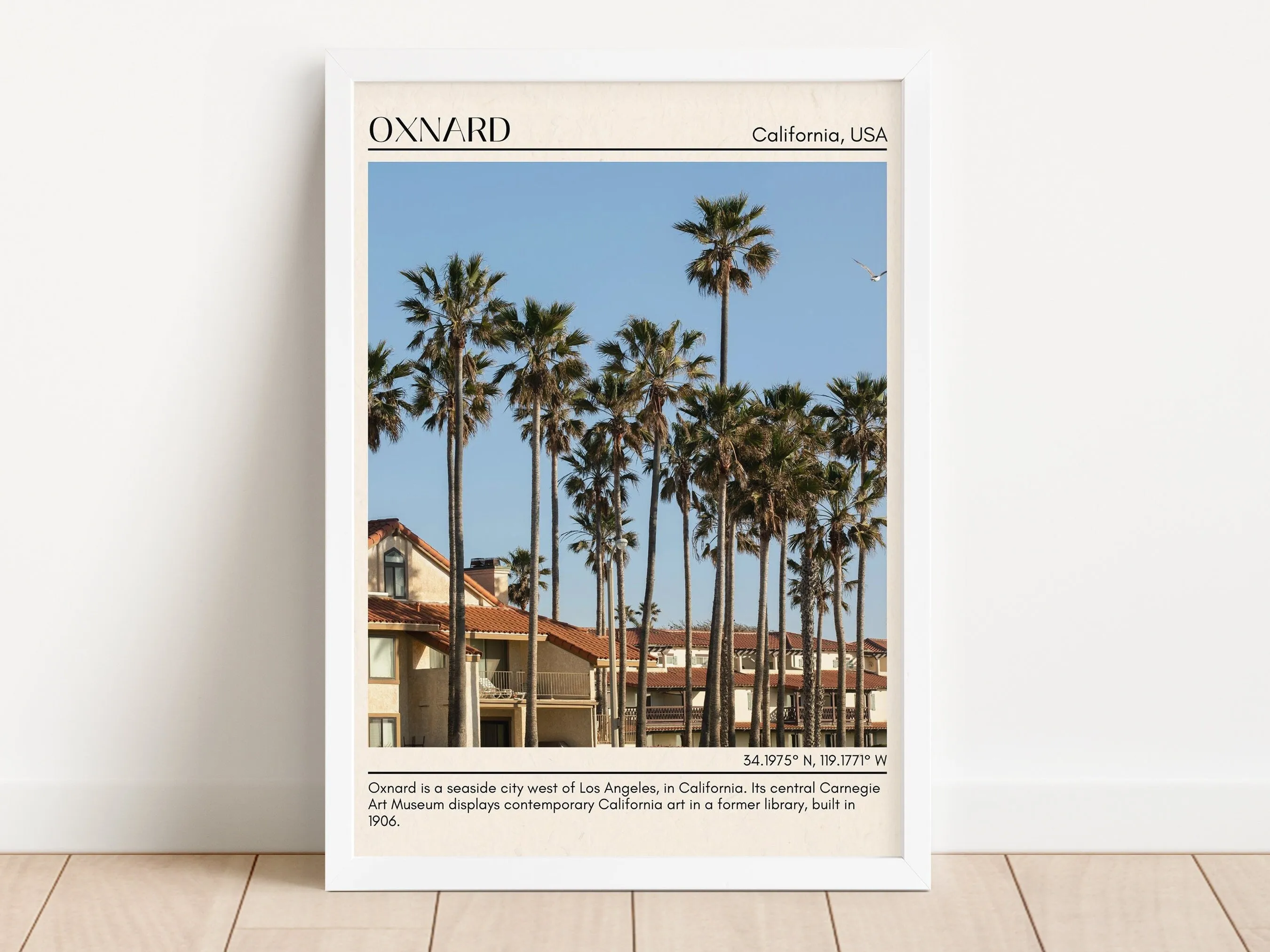 Oxnard Minimal Wall Art, California, USA