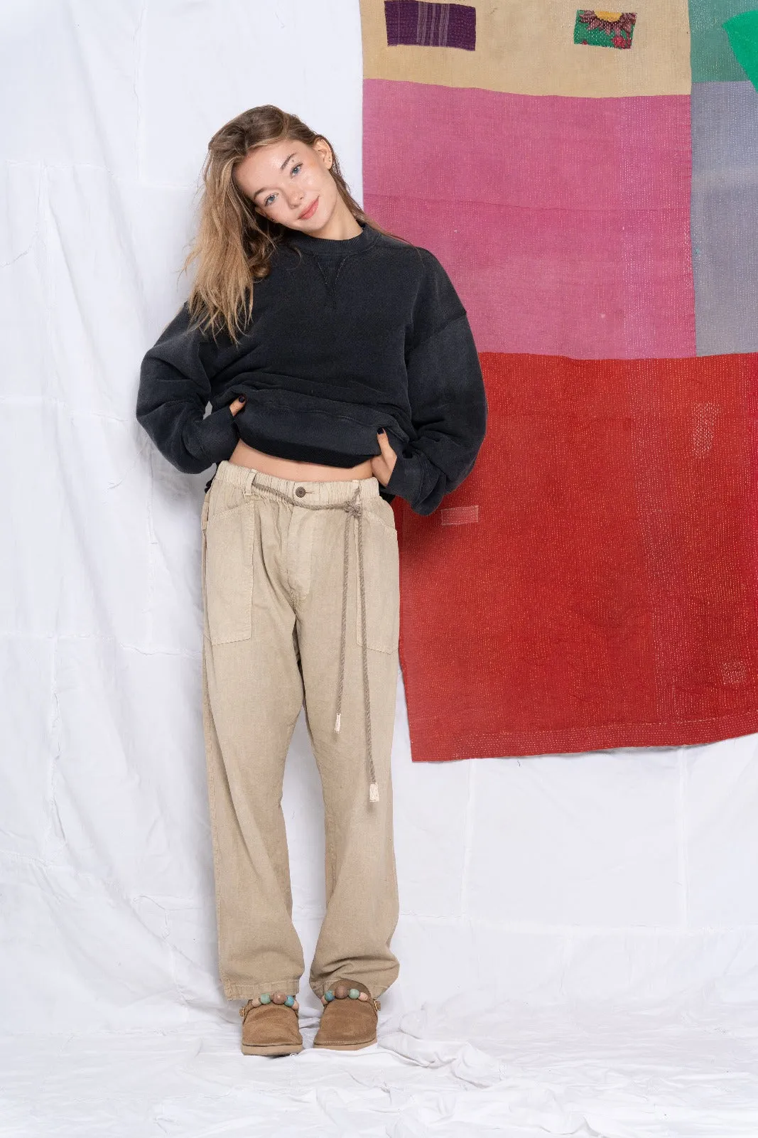 P38 Hemp & Organic Cotton Sunfaded Khaki