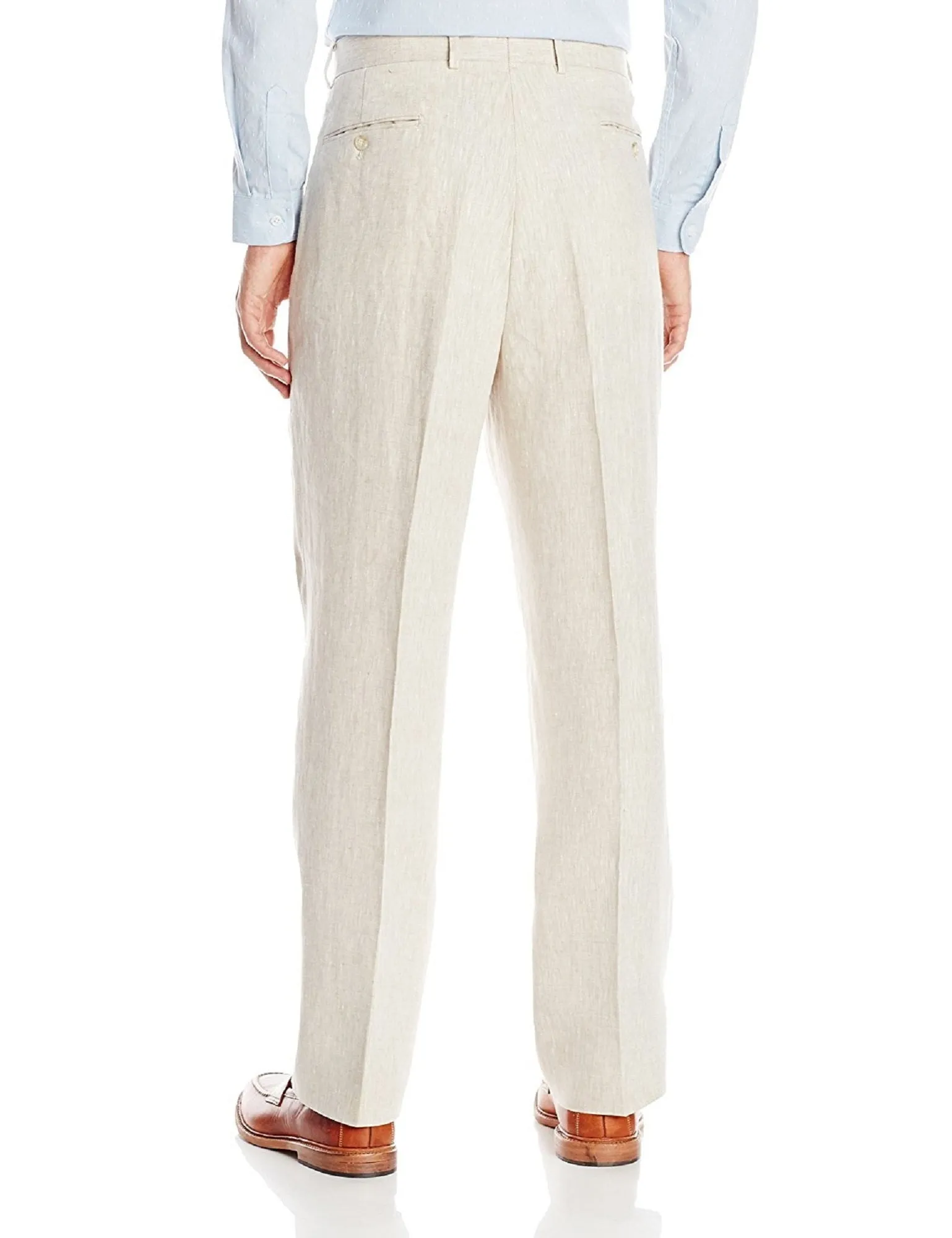 Palm Beach 'Original' Natural Linen Pleated Pant Big and Tall