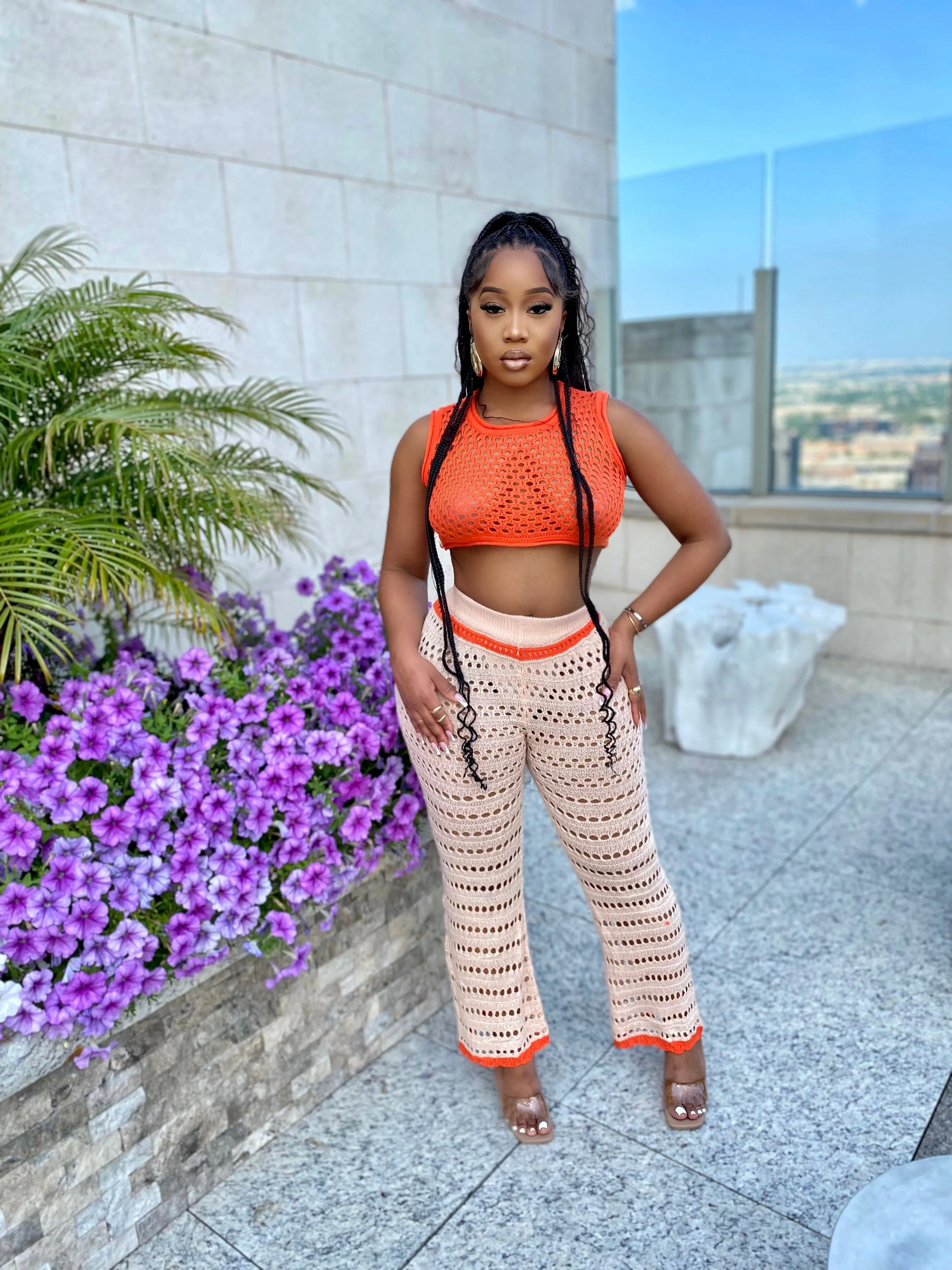 Palm beach set orange