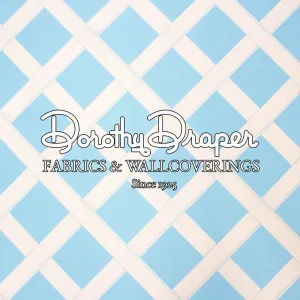 Palm Beach Trellis Aqua Wallpaper