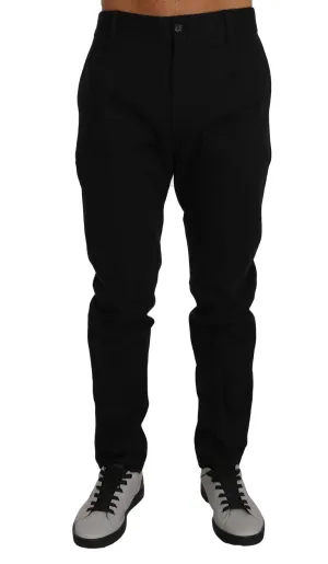 Pants Black Cotton Formal Dress Trousers