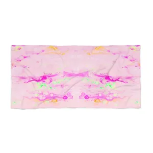 Pastel Pink Marble Beach Towel