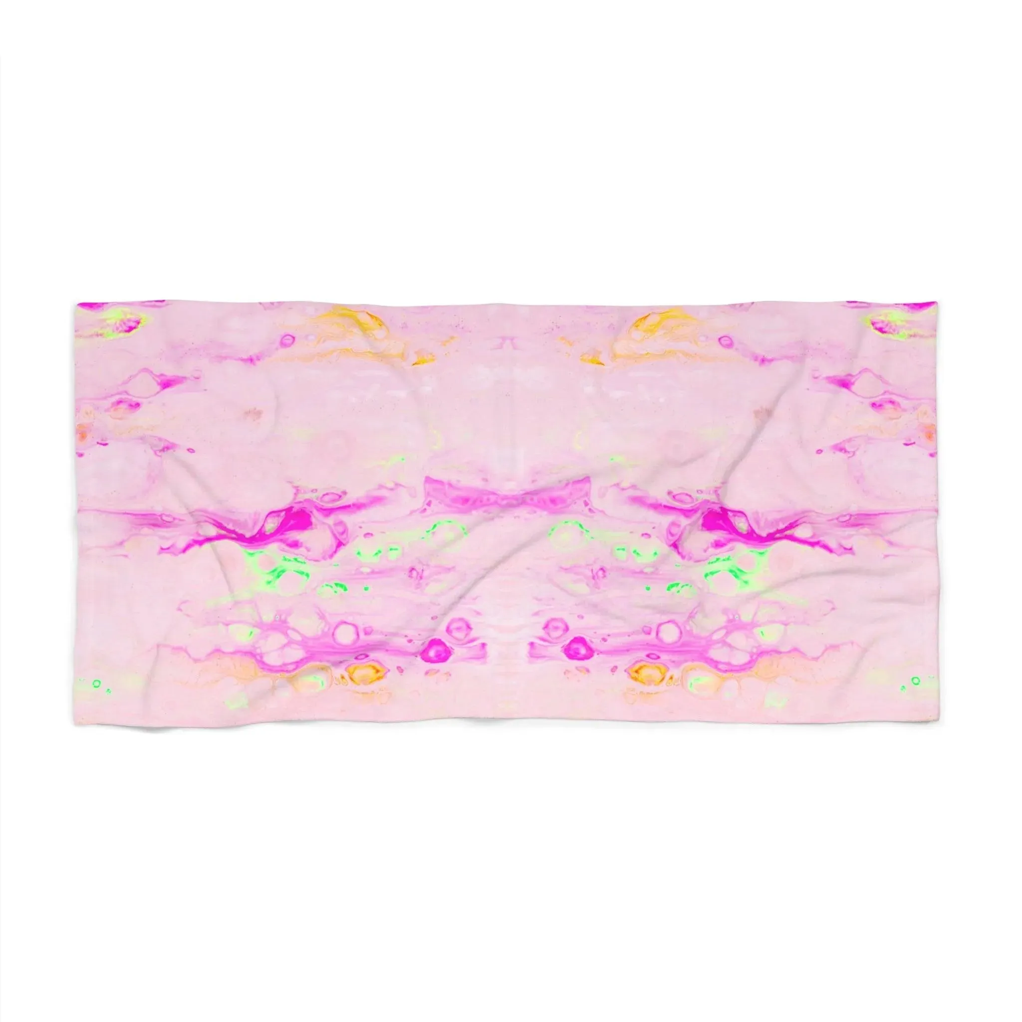 Pastel Pink Marble Beach Towel
