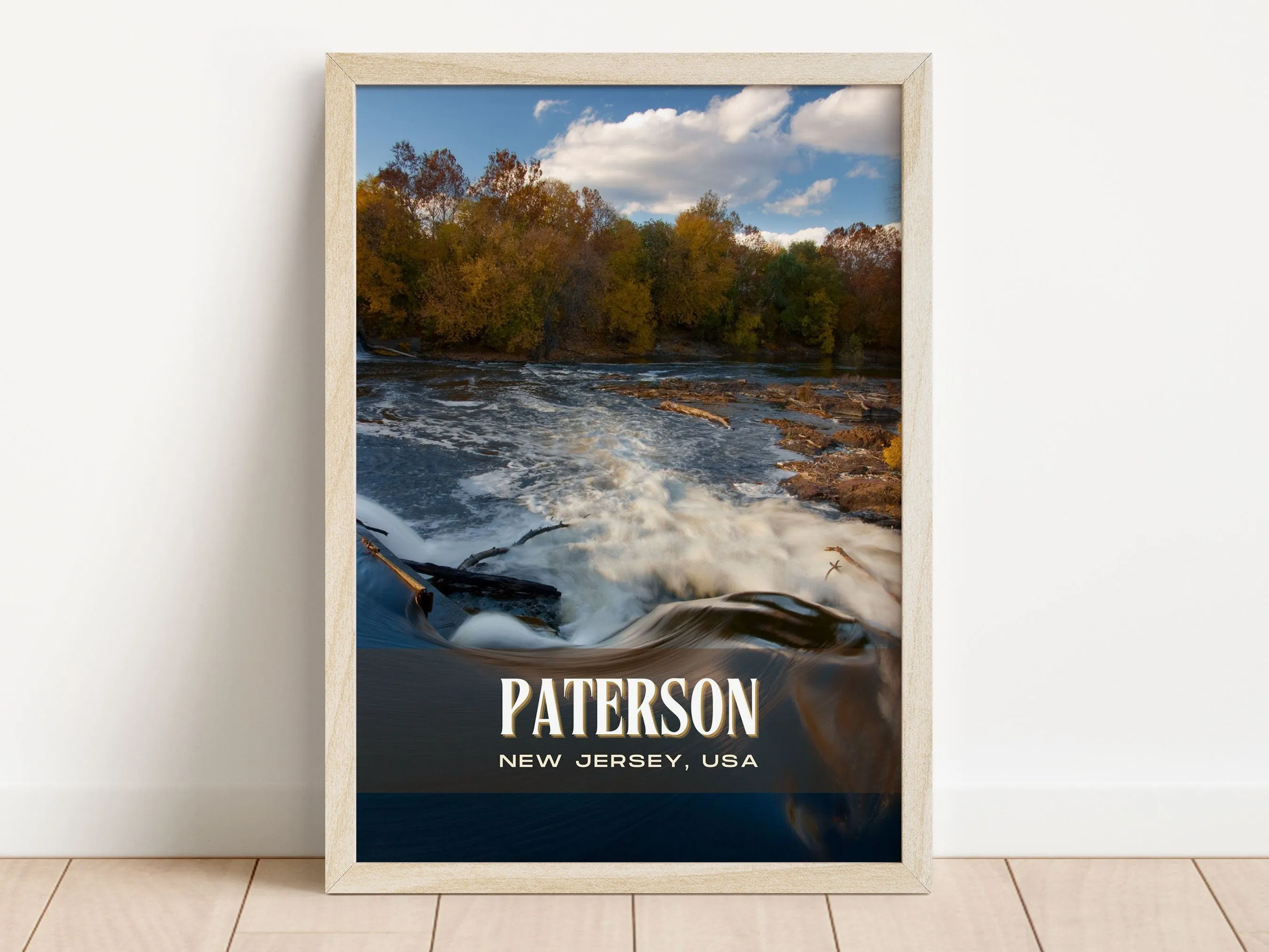 Paterson Retro Wall Art, New Jersey, USA