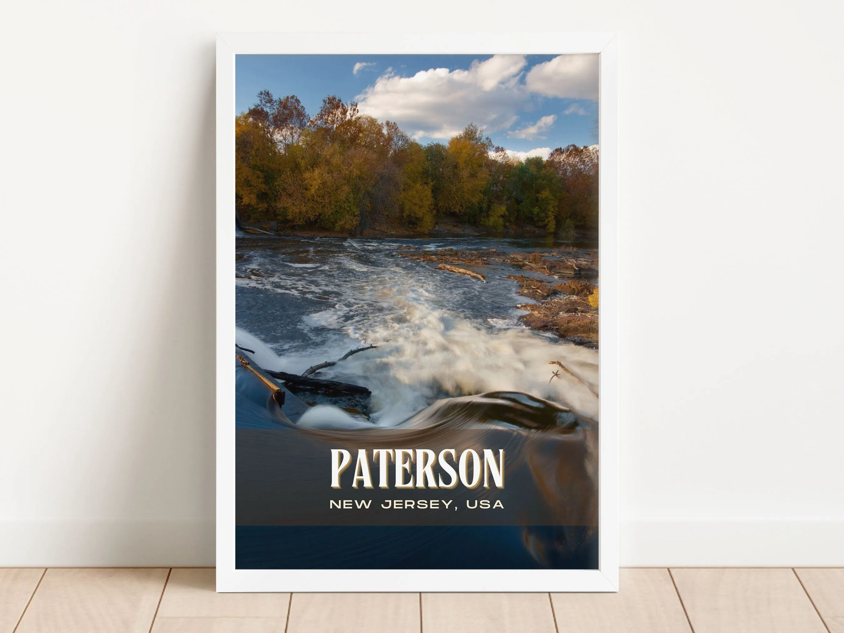 Paterson Retro Wall Art, New Jersey, USA