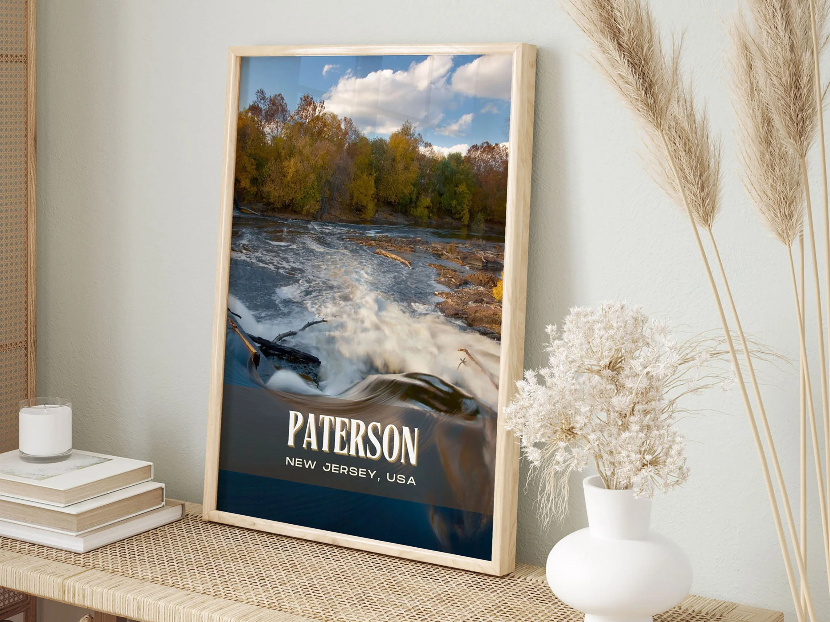 Paterson Retro Wall Art, New Jersey, USA