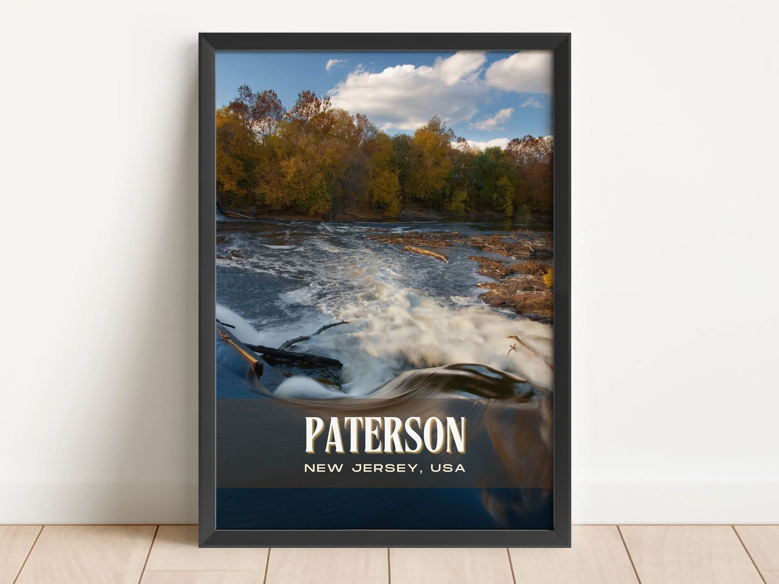 Paterson Retro Wall Art, New Jersey, USA
