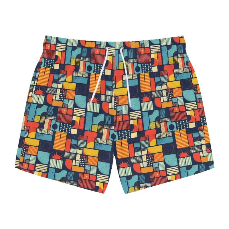 Patterned Men's Swim Trunks