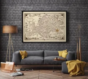 Pictorial Map of Europe| Vintage Europe Map Print