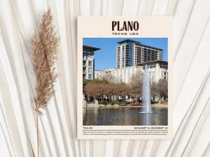 Plano Vintage Wall Art, Texas, USA