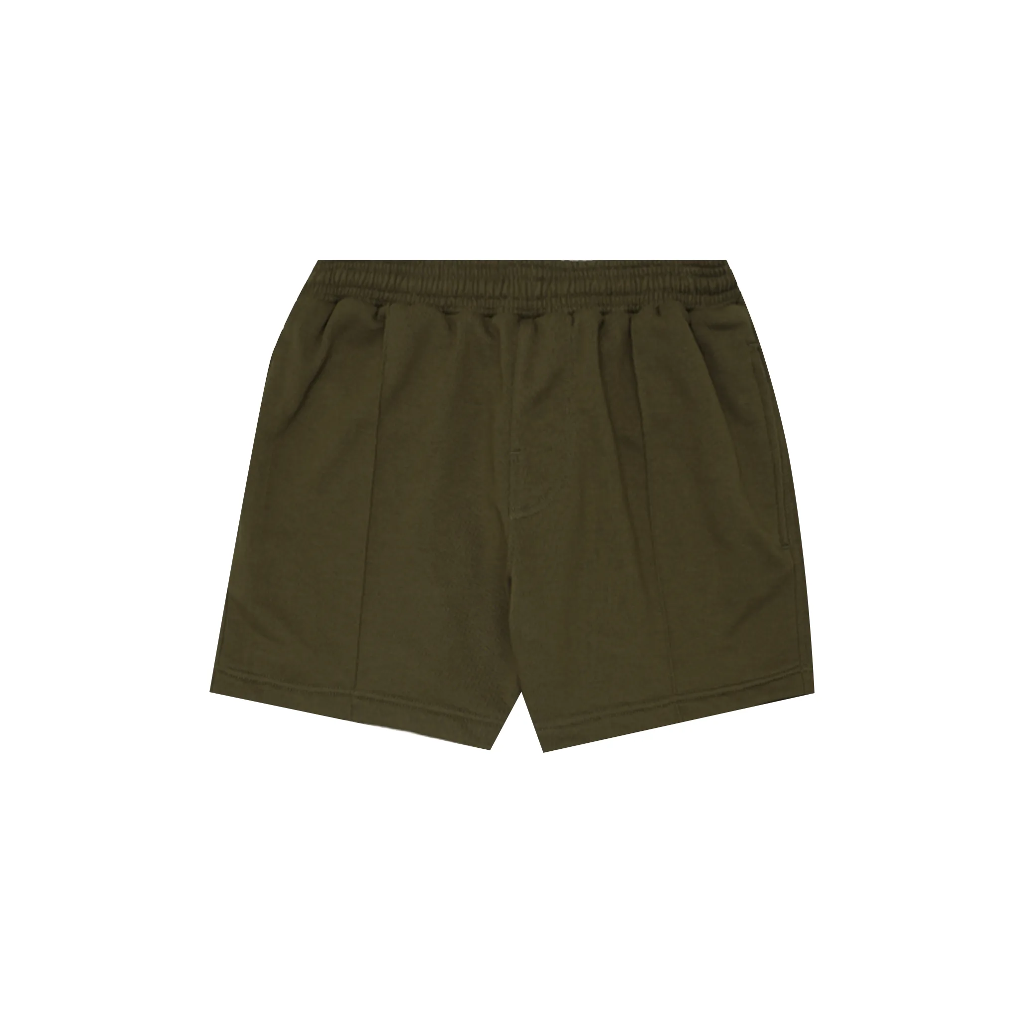 PLEATED HOUSE SHORTS IN OLIVE