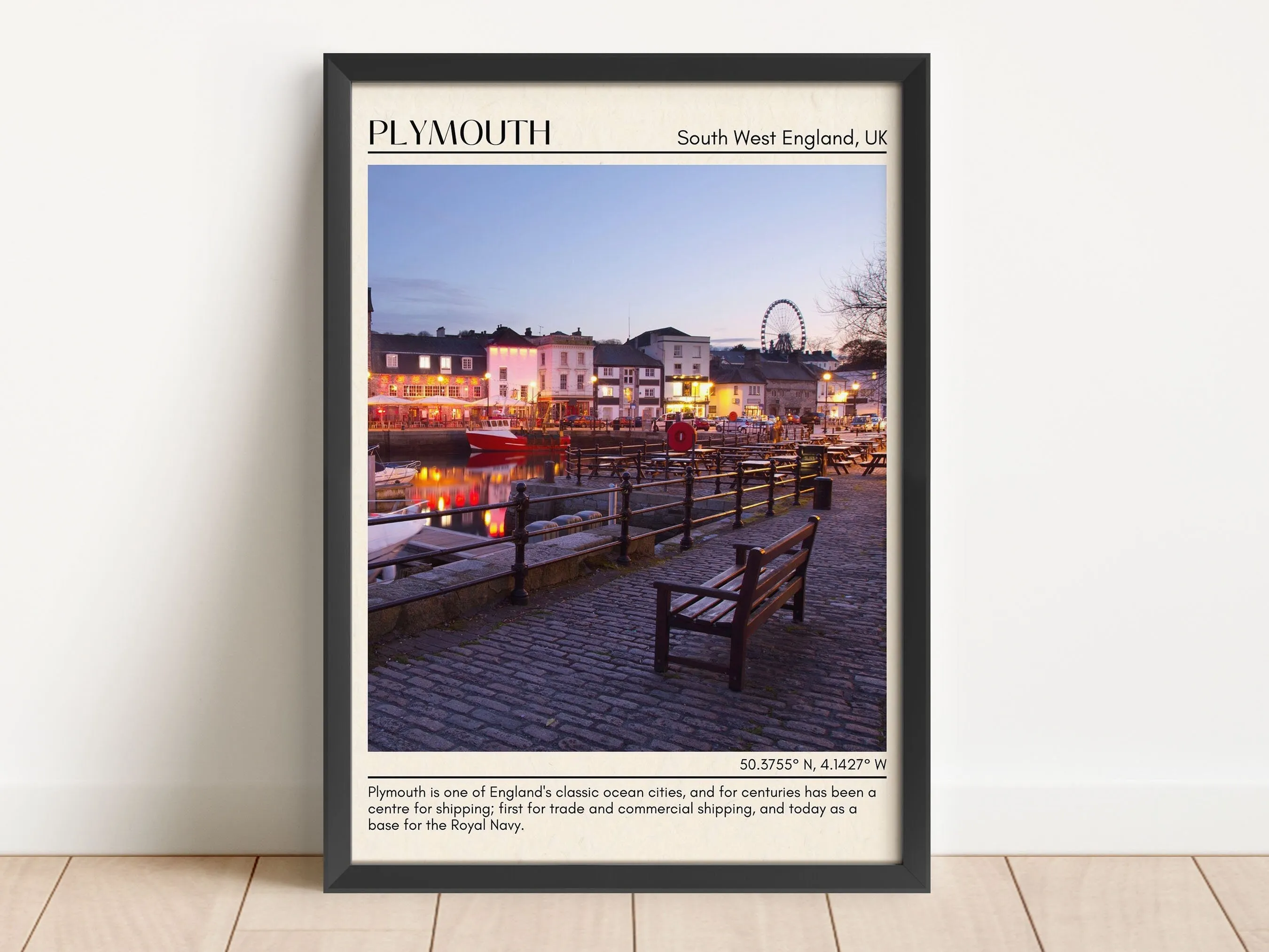 Plymouth Wall Art, South West England, UK poster