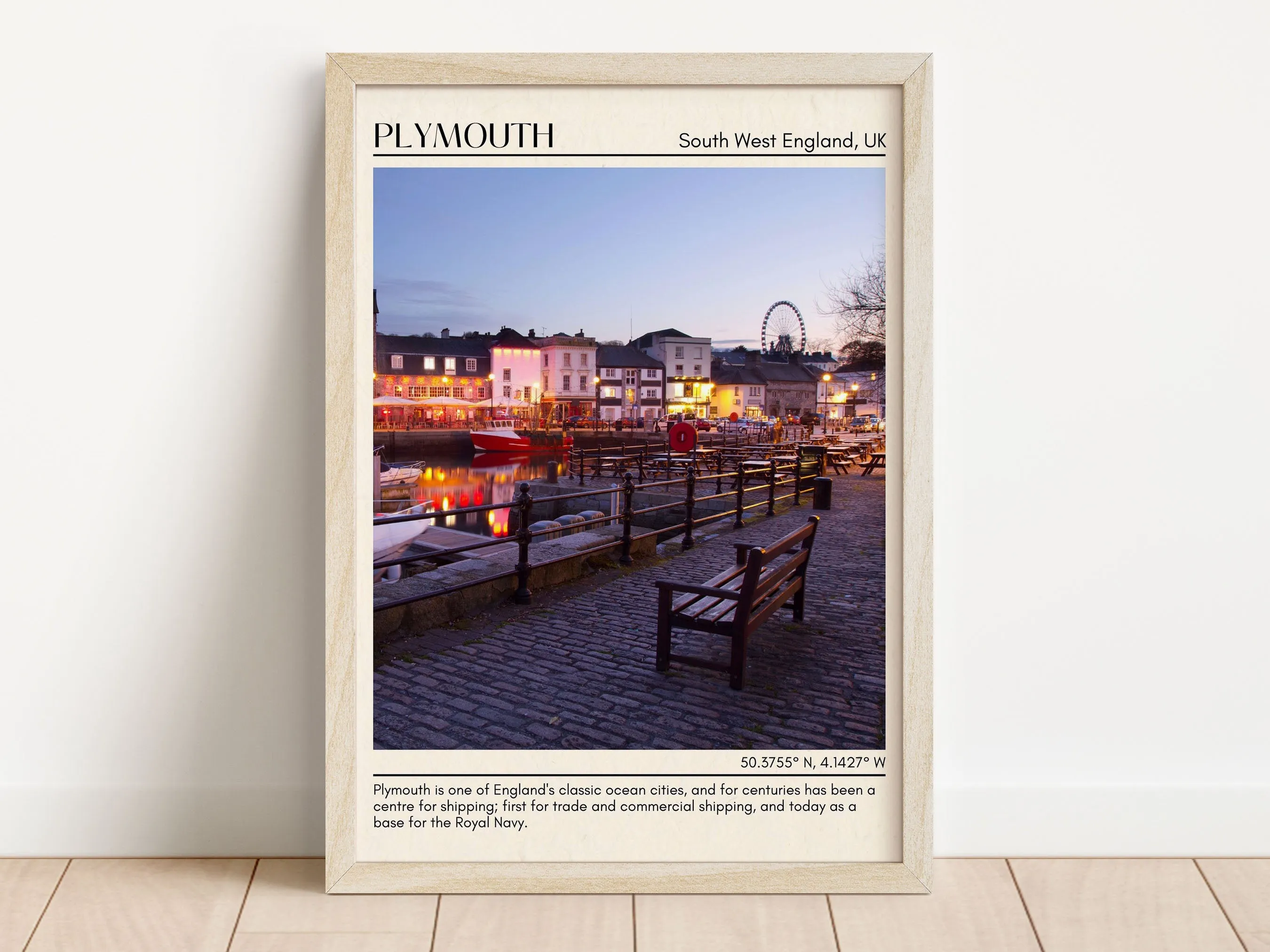 Plymouth Wall Art, South West England, UK poster