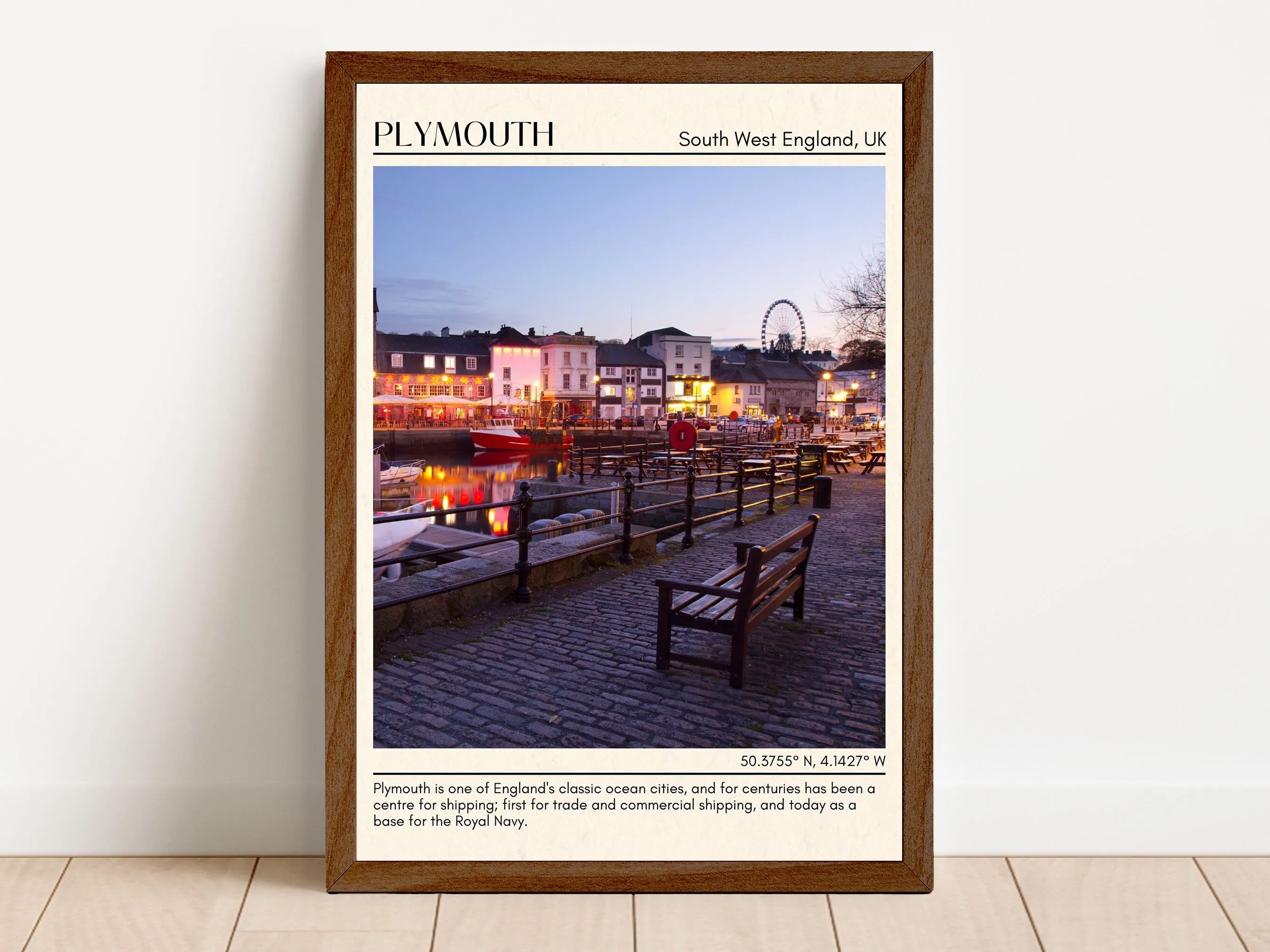 Plymouth Wall Art, South West England, UK poster