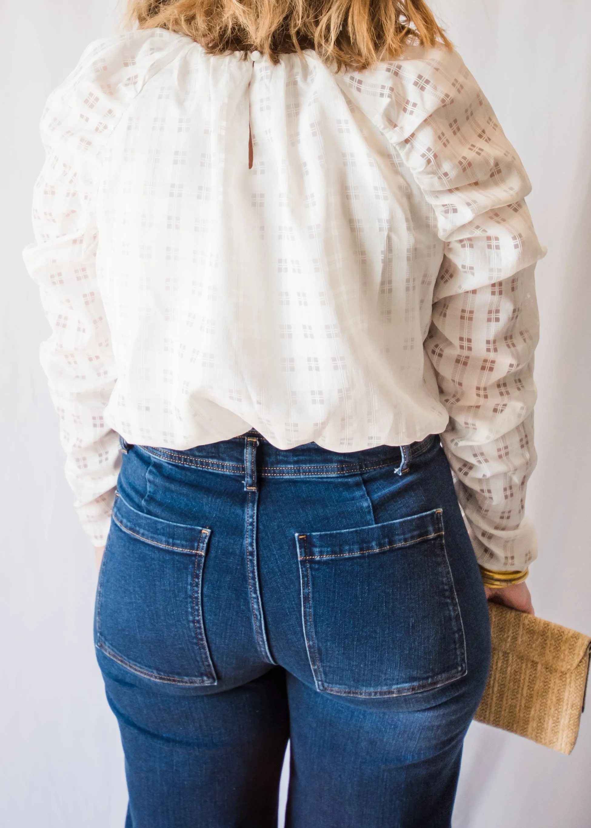 Pop the Bubbly! White Bubble Blouse
