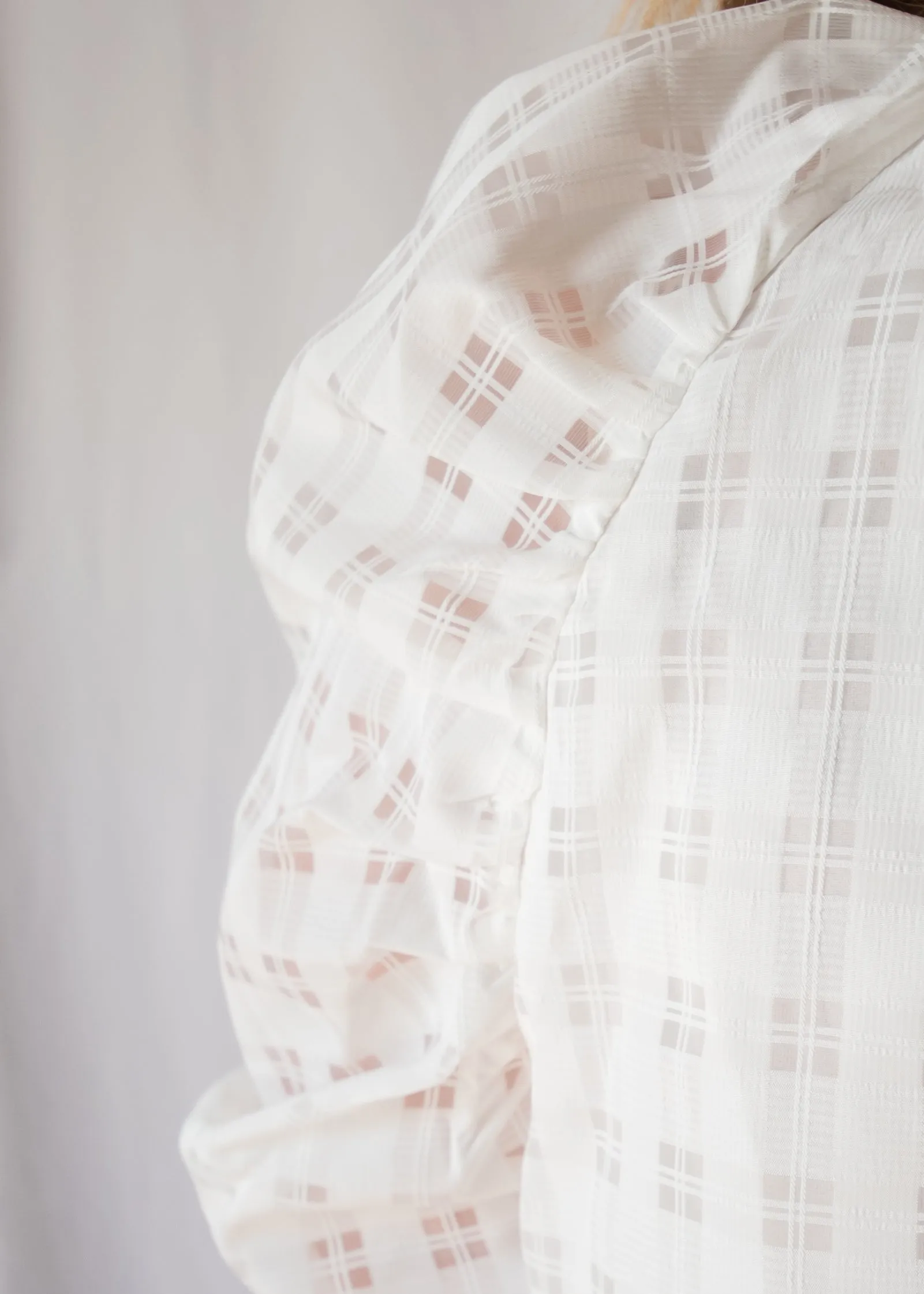 Pop the Bubbly! White Bubble Blouse