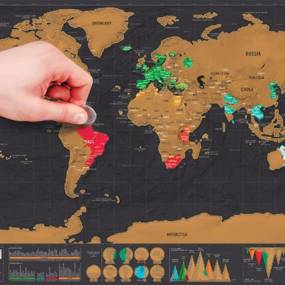 Premium Black Edition - Scratch Off Travel Map™