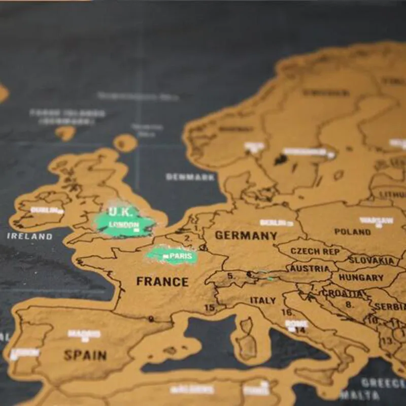 Premium Black Edition - Scratch Off Travel Map™