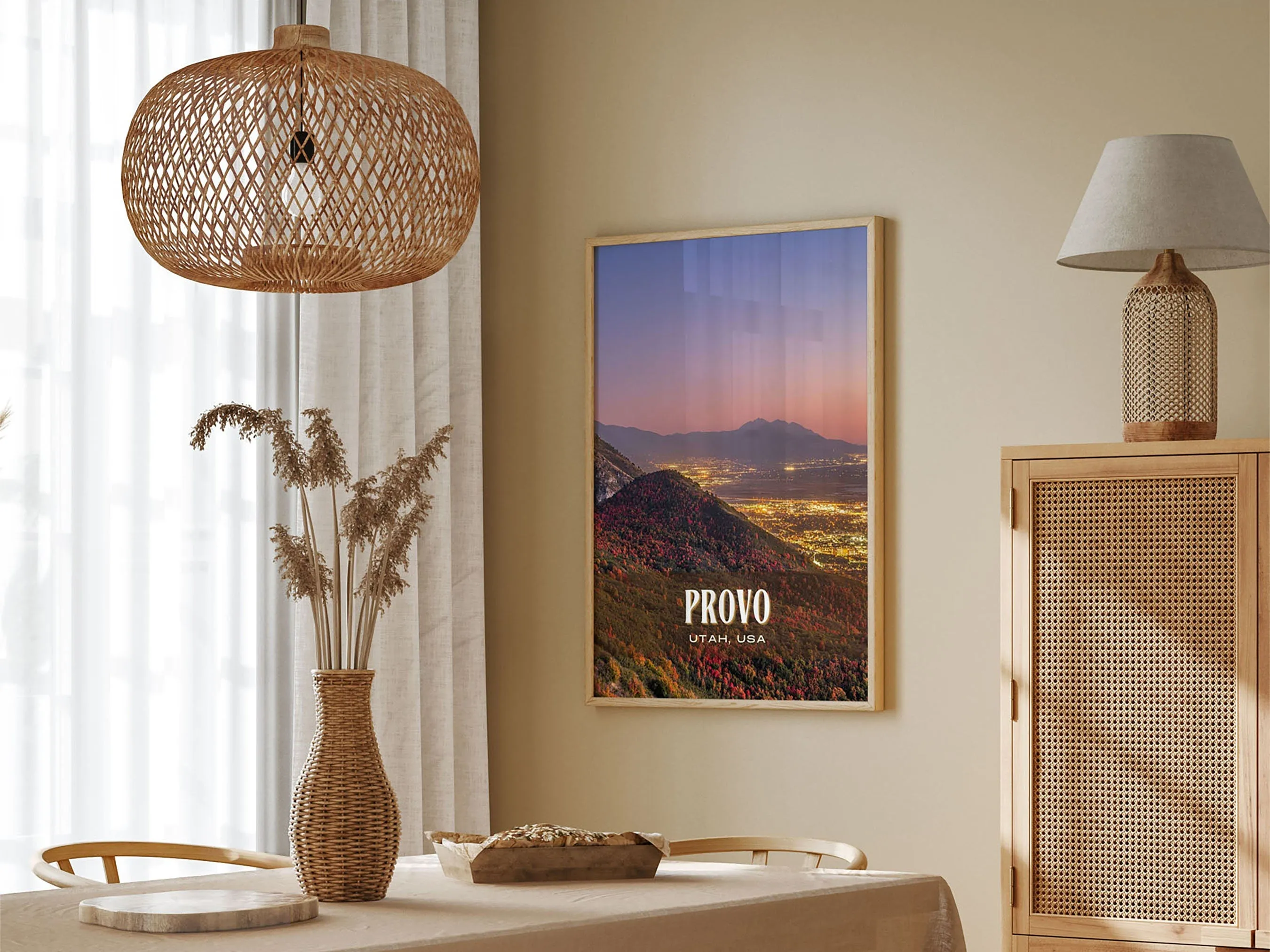 Provo Retro Wall Art, Utah, USA