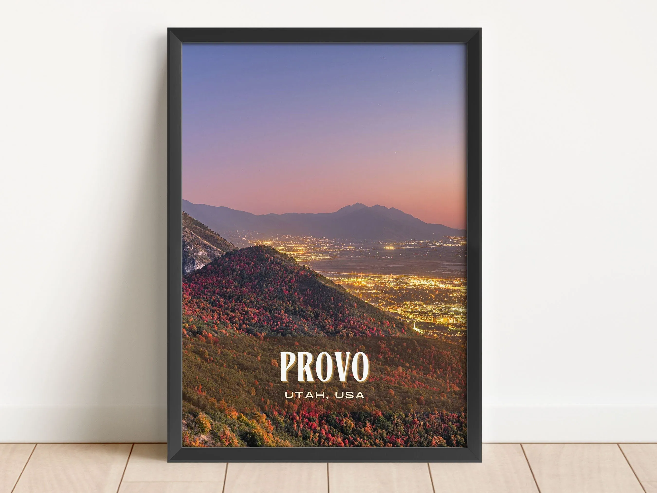 Provo Retro Wall Art, Utah, USA
