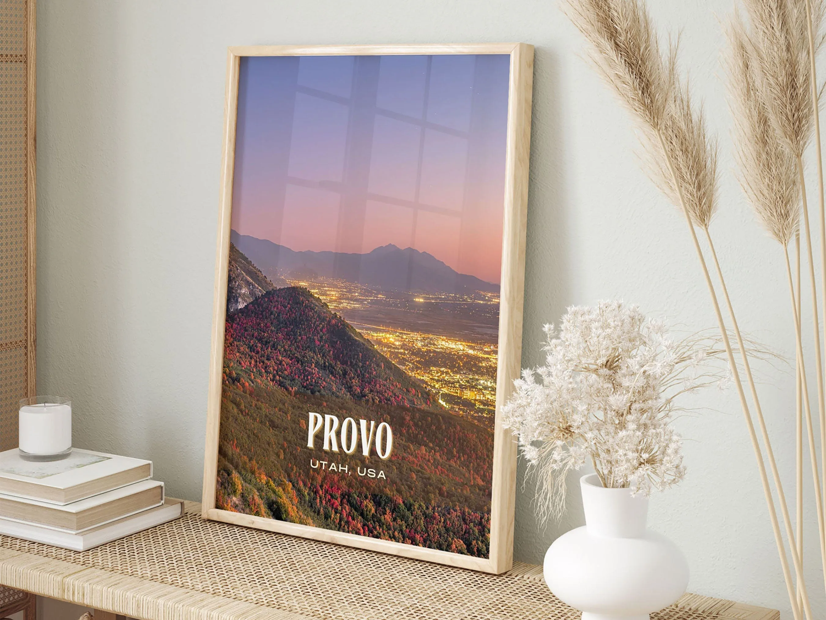 Provo Retro Wall Art, Utah, USA