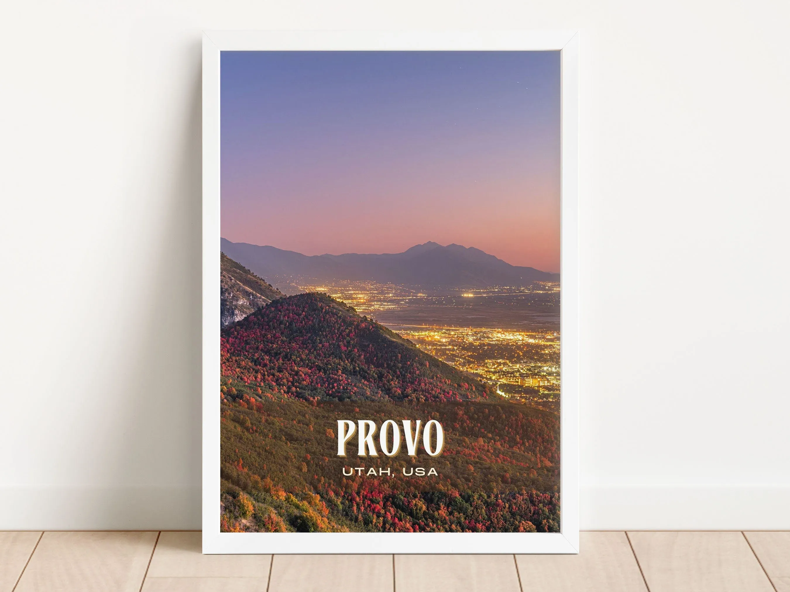 Provo Retro Wall Art, Utah, USA