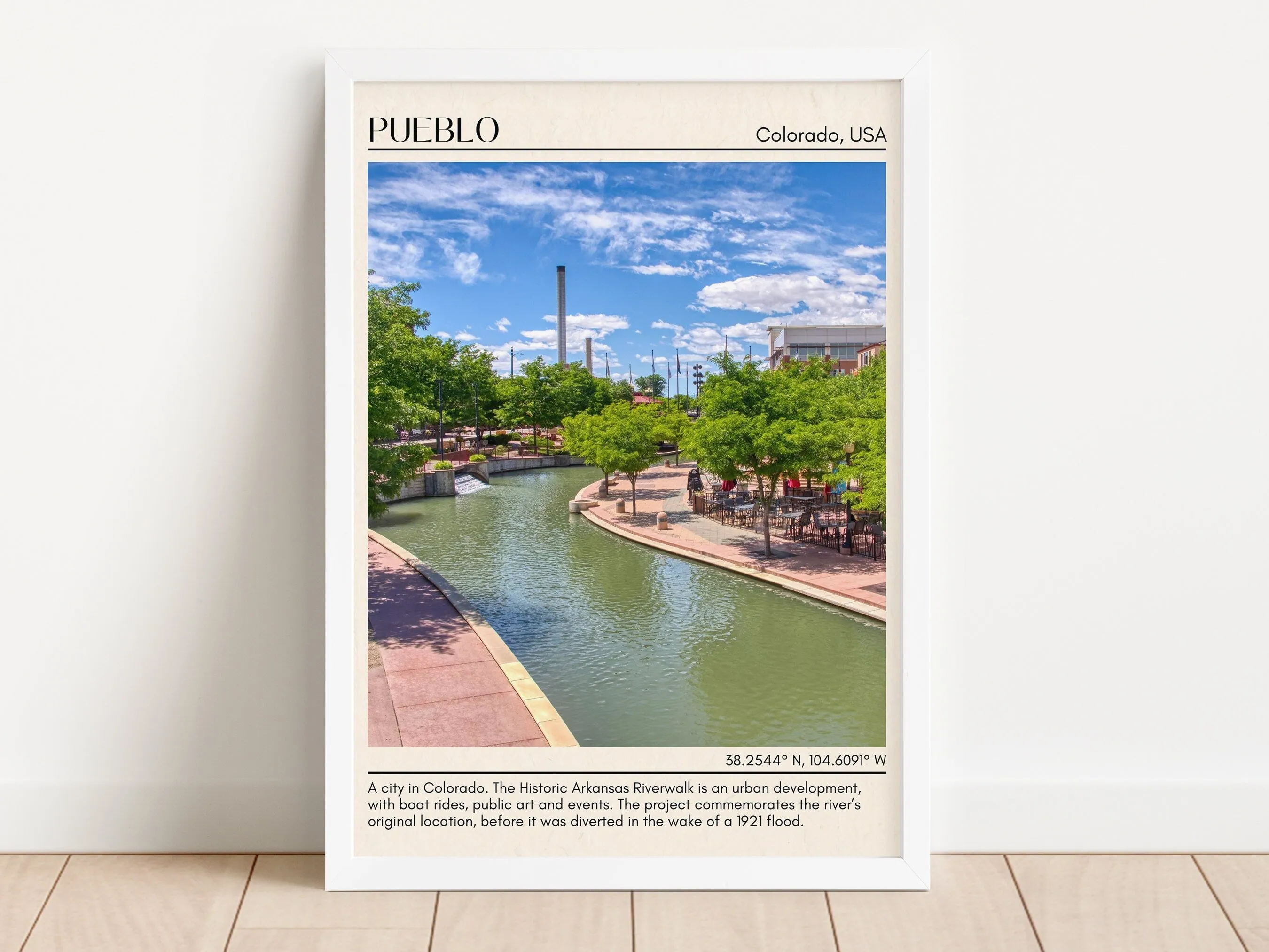 Pueblo Minimal Wall Art, Colorado, USA