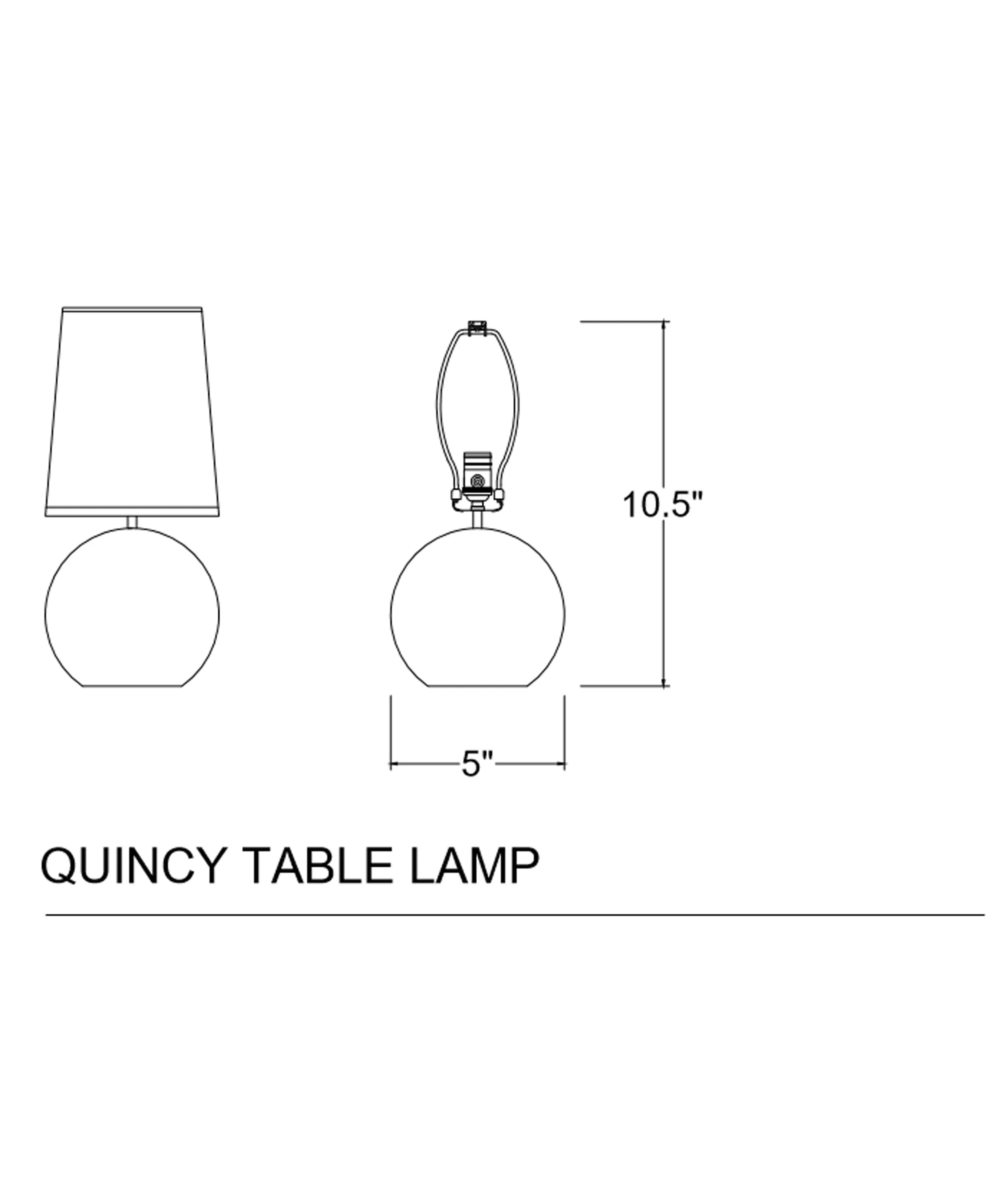 Quincy Round Accent Lamp with Linen Shade, Bronze