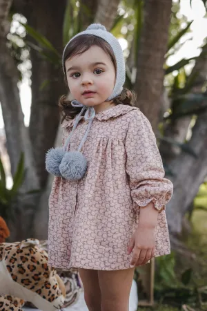 "Bria" Pink Bear Print Dress