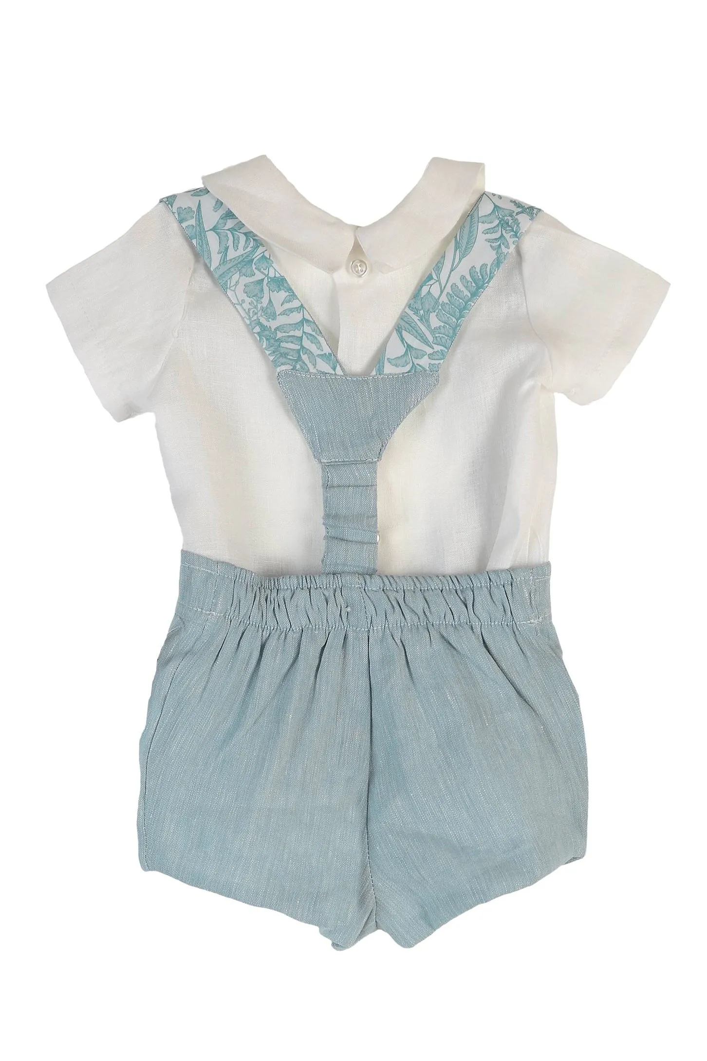 "Frankie" Shirt, Teal Shorts & Floral Braces