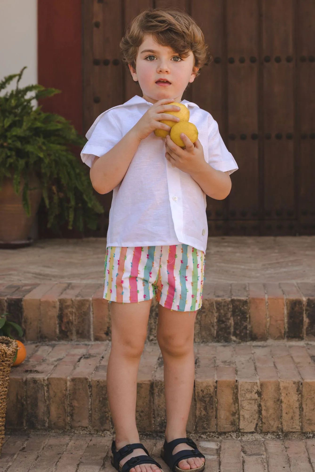 "Hartley" Hoodie & Multicoloured Striped Shorts