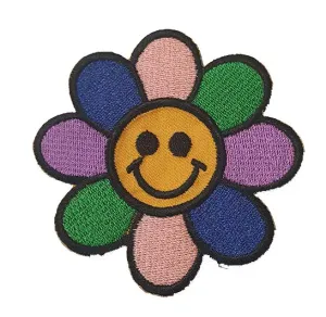 Rainbow Flower Iron On Patch