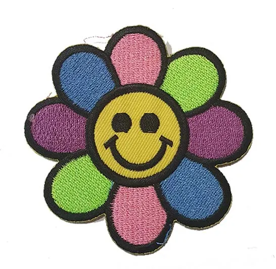Rainbow Flower Iron On Patch