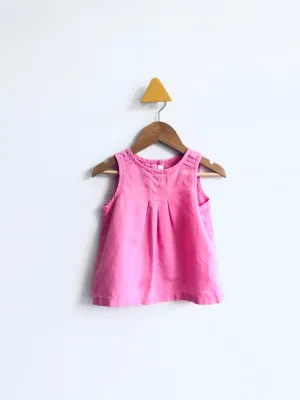 REALLY LOVED Linen Blend Top (small marking) // 1-1.5Y