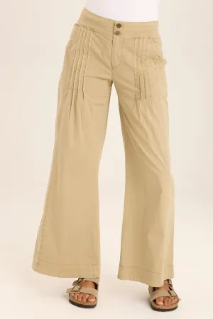 Rebecca Stretch Poplin Pleated Pant