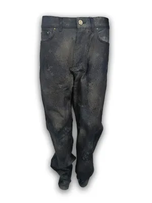 Regular Fit Spray Monogram Jeans