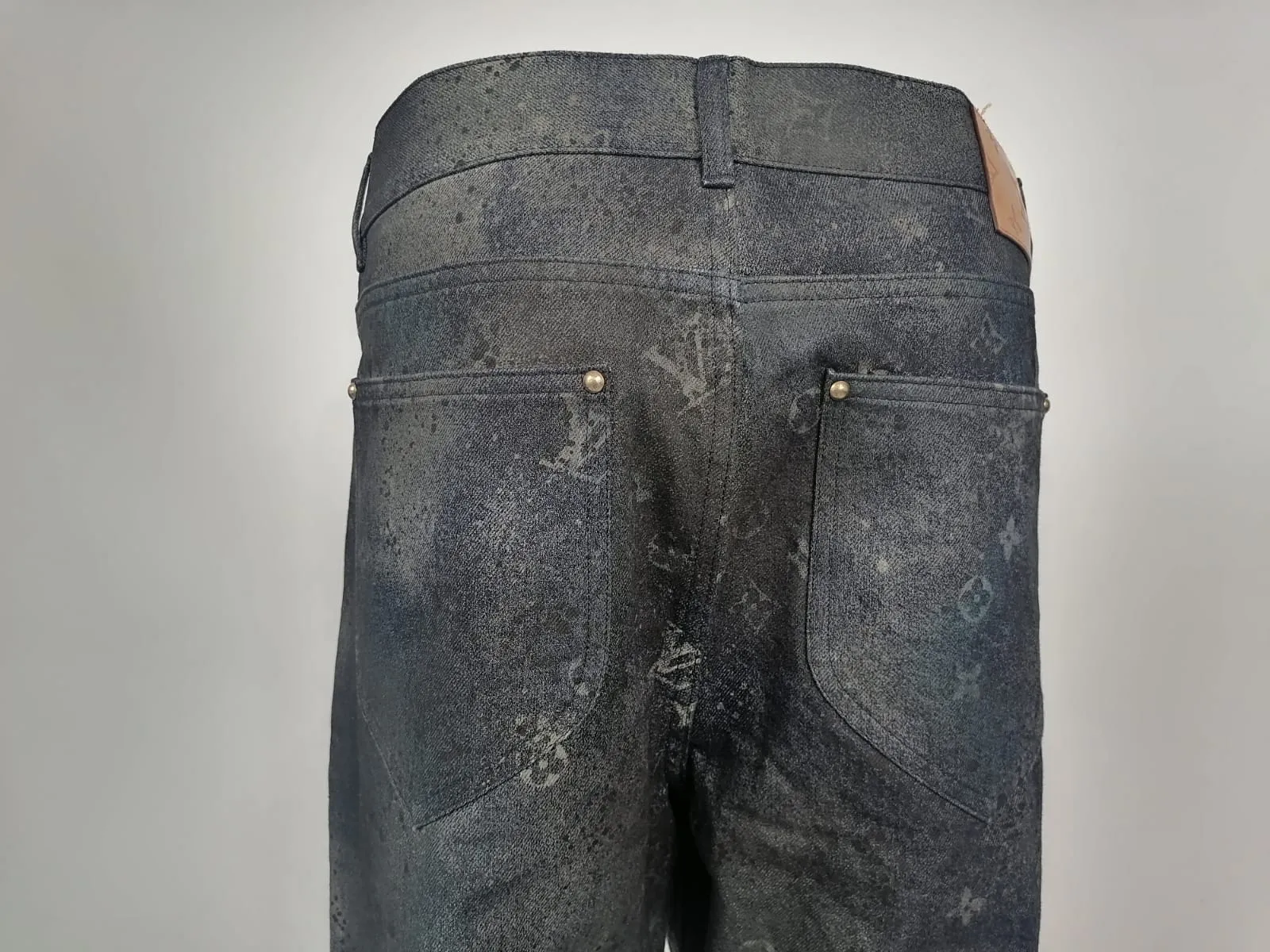 Regular Fit Spray Monogram Jeans