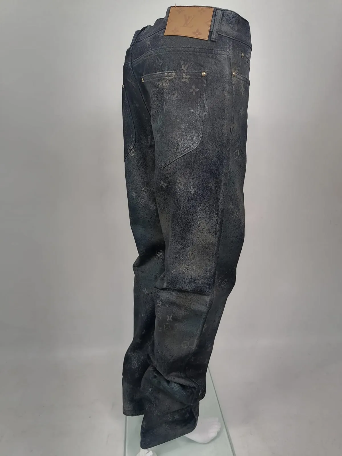 Regular Fit Spray Monogram Jeans